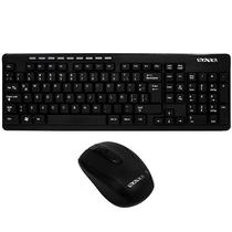 Kit Teclado Sem Fio Satellite AK-752G Espanhol + Mouse 1.600 Dpi - Preto