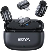 Microfone Sem Fio Boya MINI-12 Lightning/USB-C - Preto