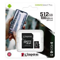 Cartao de Memoria Micro SD Kingston 512GB 100MBS C10 - SDCS2/512GB