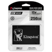 SSD Kingston KC600, 256GB, 2.5", SATA 3, Leitura 550MB/s, Gravacao 500MB/s, SKC600/256G