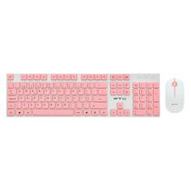 Kit Teclado e Mouse FTX GK600 Wireless Portugues - Rosa