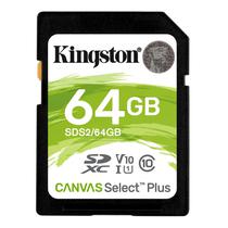 Cartao de Memoria SD Kingston Canvas Select 64GB 100MBS  SDS2/64GB